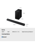 Samsung HW-B650F soundbar with wireless subwoofer, black (British brand)