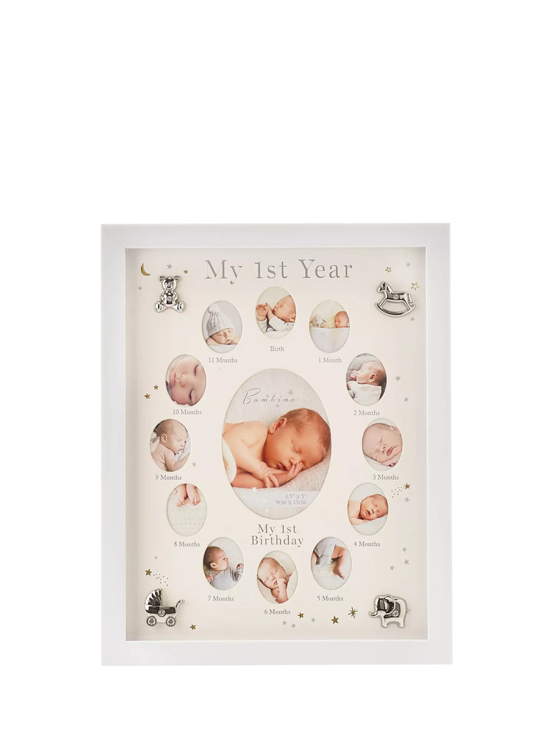 Bambino first year multi-aperture photo frame (British brand)