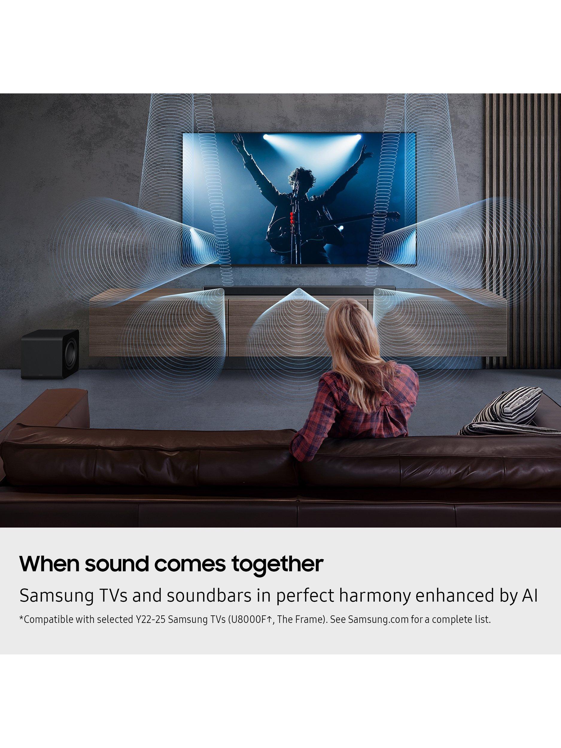 Samsung HW-QS700F soundbar with wireless subwoofer black (British brand)