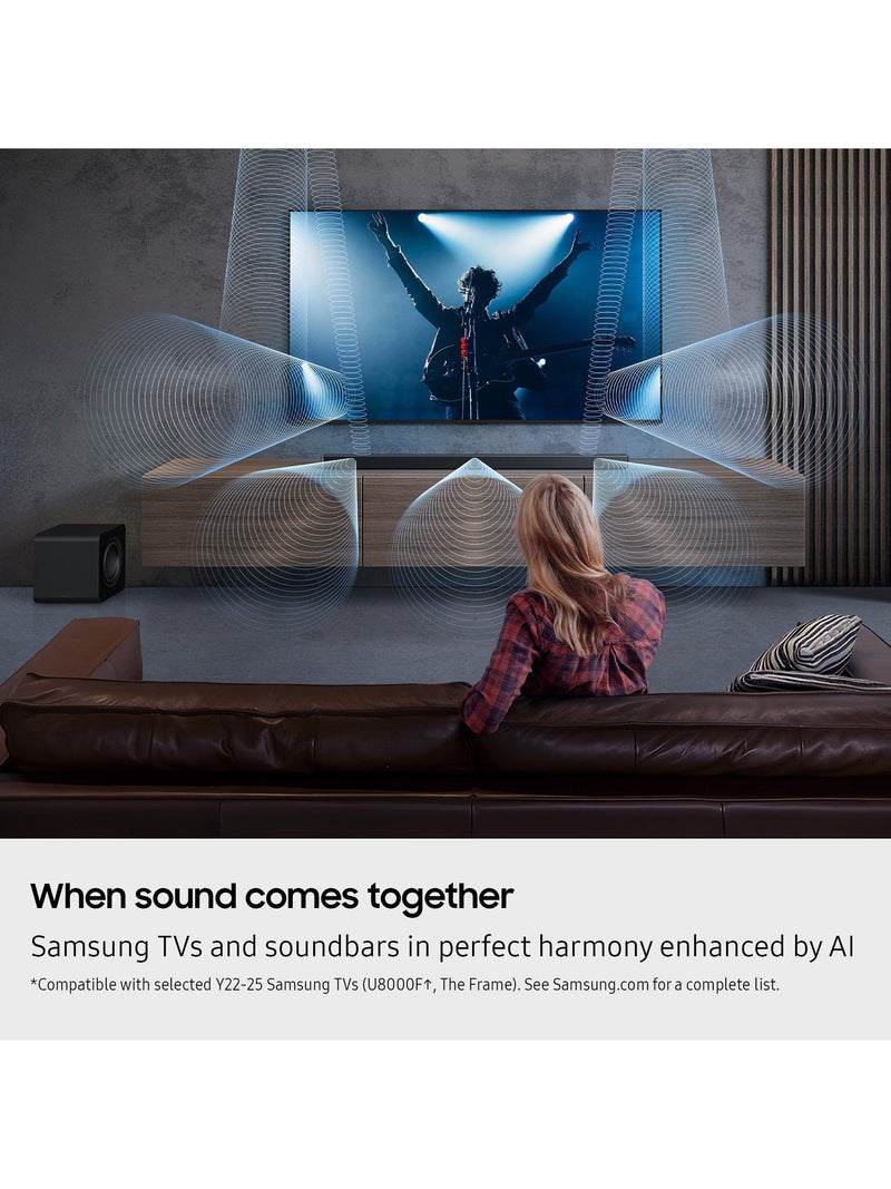 Samsung HW-QS700F soundbar with wireless subwoofer black (British brand)