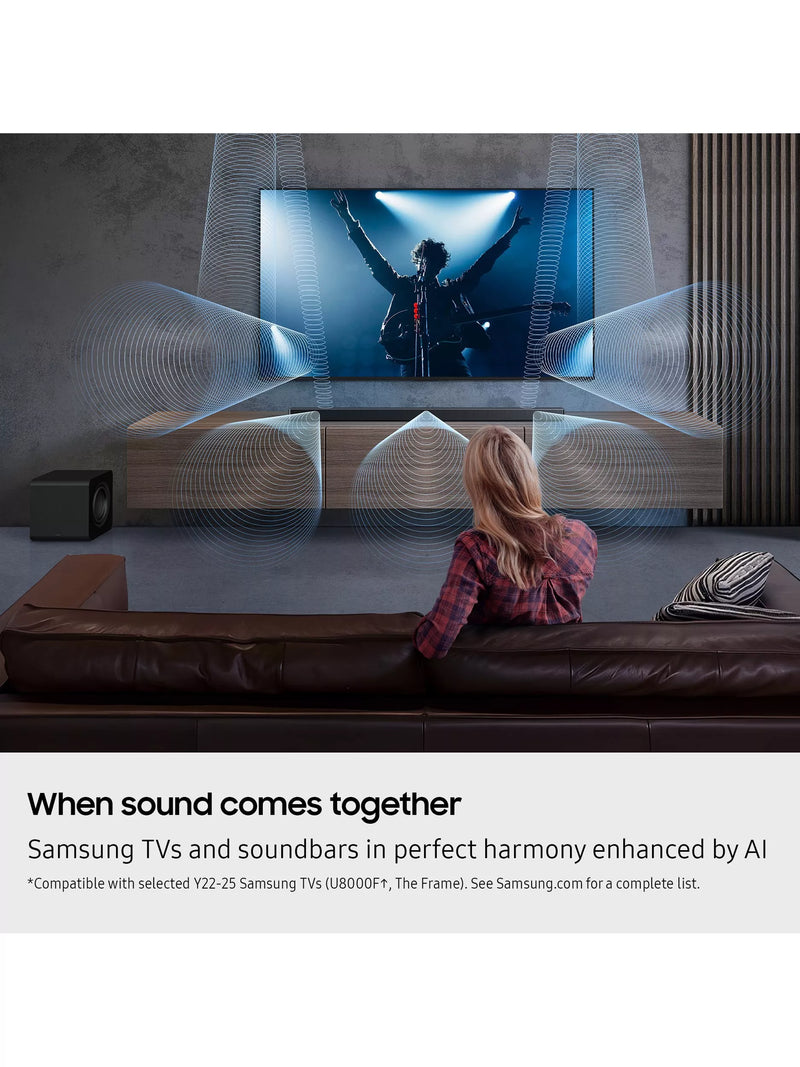 Samsung HW-QS700F soundbar with wireless subwoofer black (British brand)