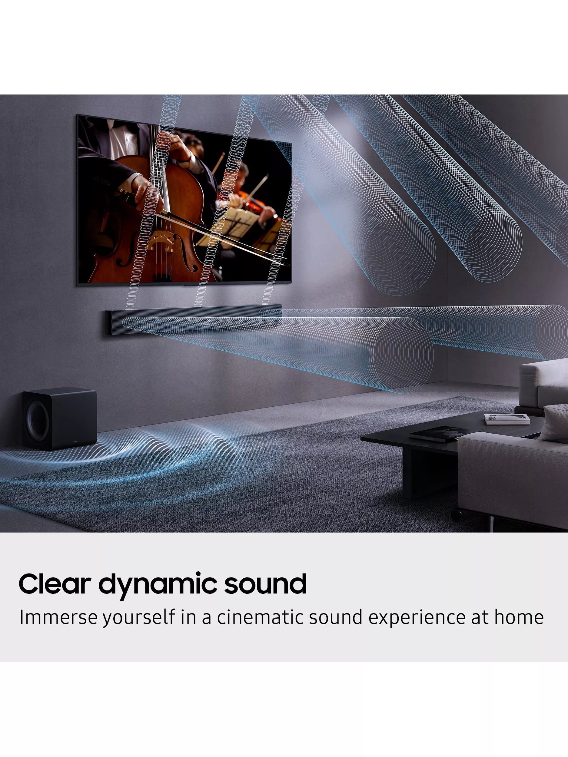 Samsung HW-QS700F soundbar with wireless subwoofer black (British brand)