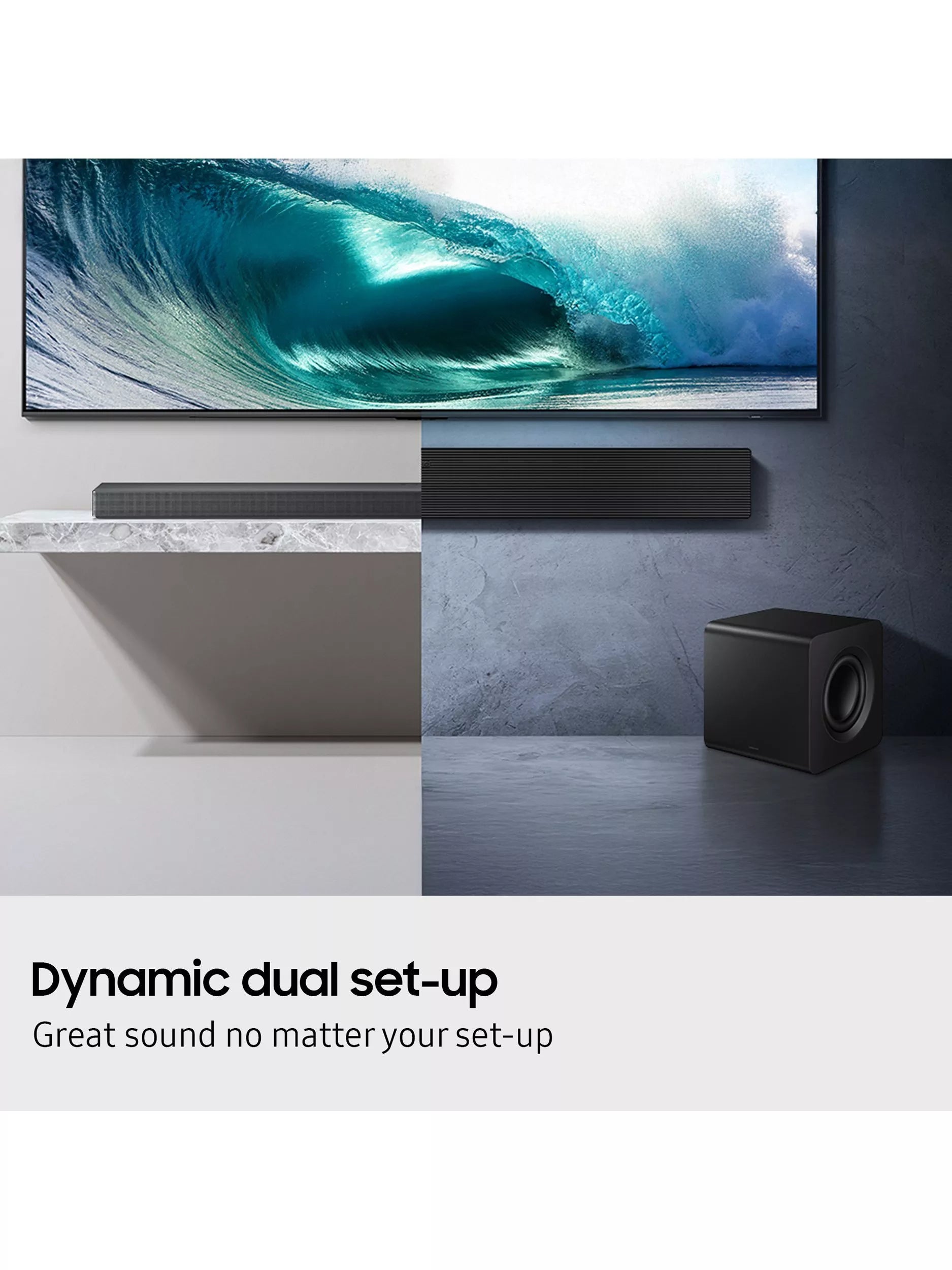 Samsung HW-QS700F soundbar with wireless subwoofer black (British brand)