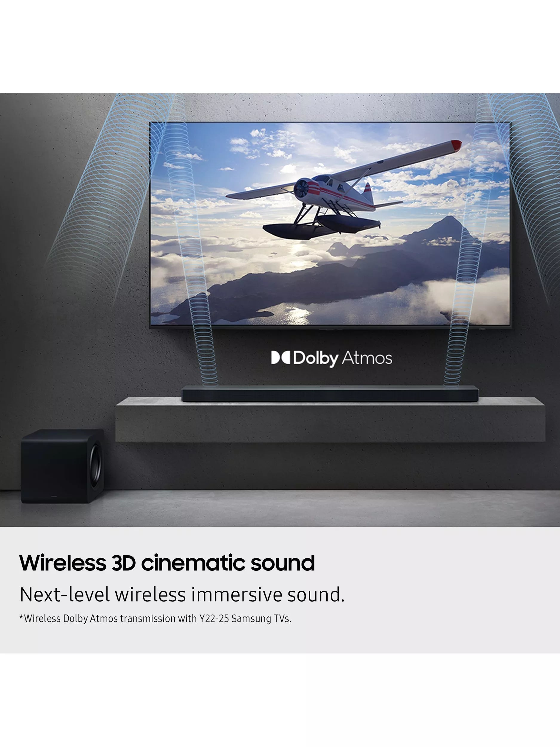 Samsung HW-QS700F soundbar with wireless subwoofer black (British brand)