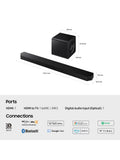 Samsung HW-Q800F soundbar with wireless subwoofer (British brand)