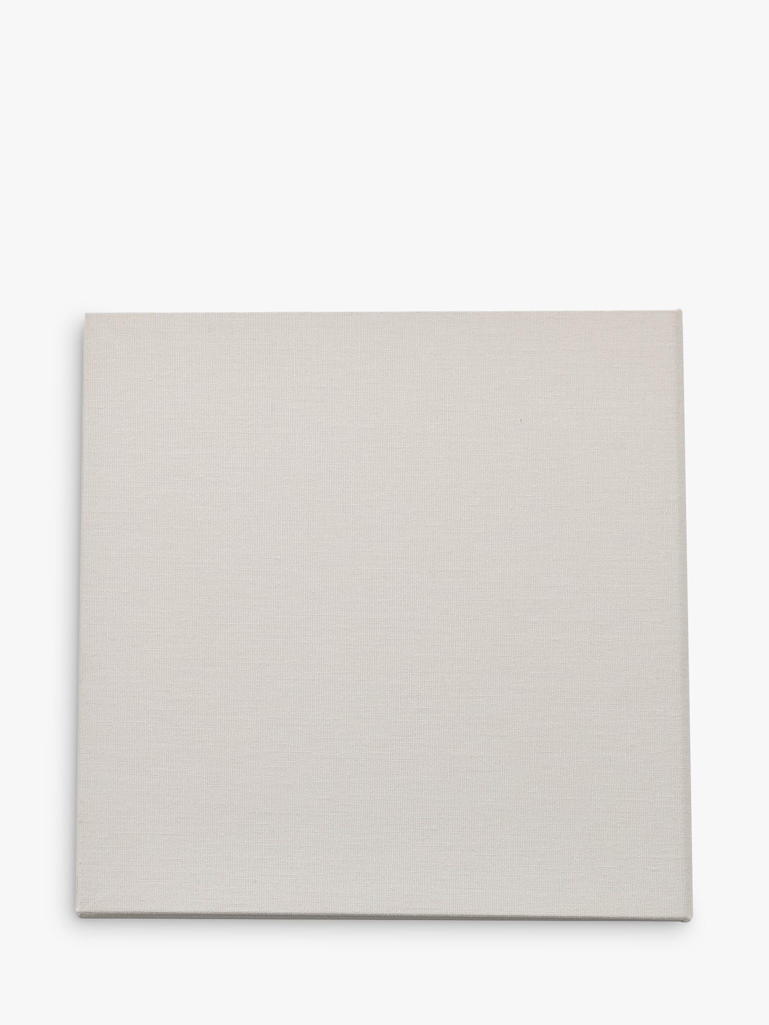 Bambino white linen cover pregnancy journal with silver debossed lettering, UK version