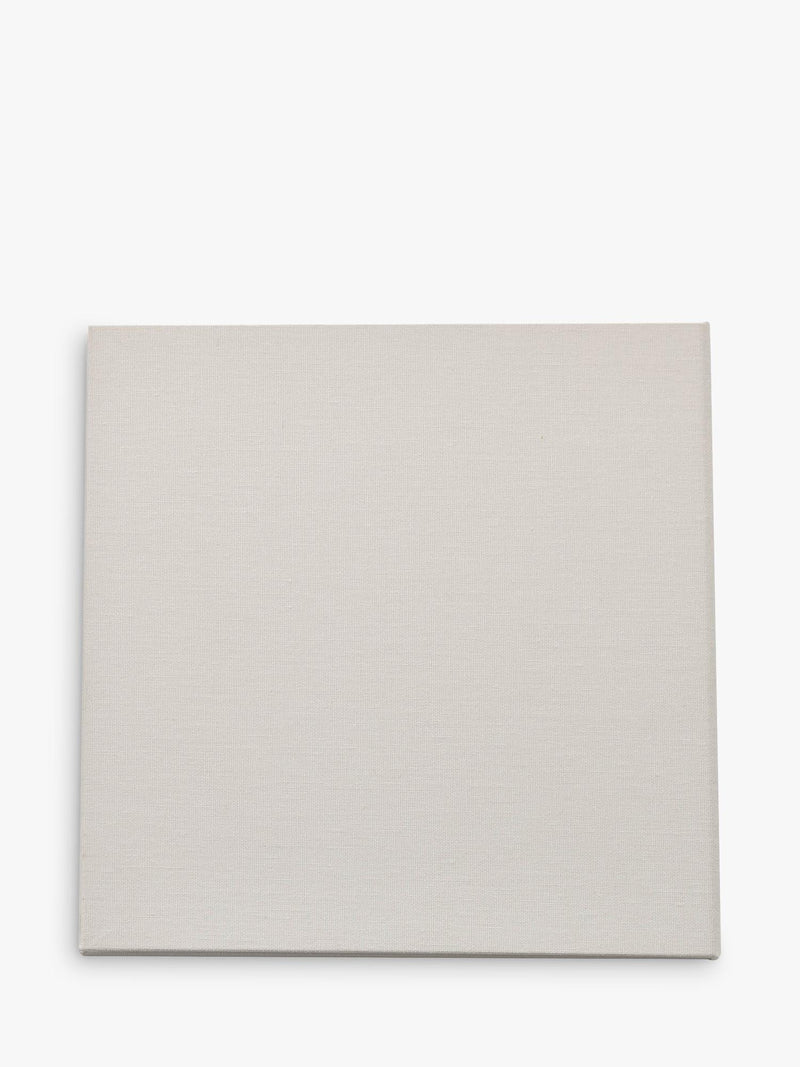Bambino white linen cover pregnancy journal with silver debossed lettering, UK version