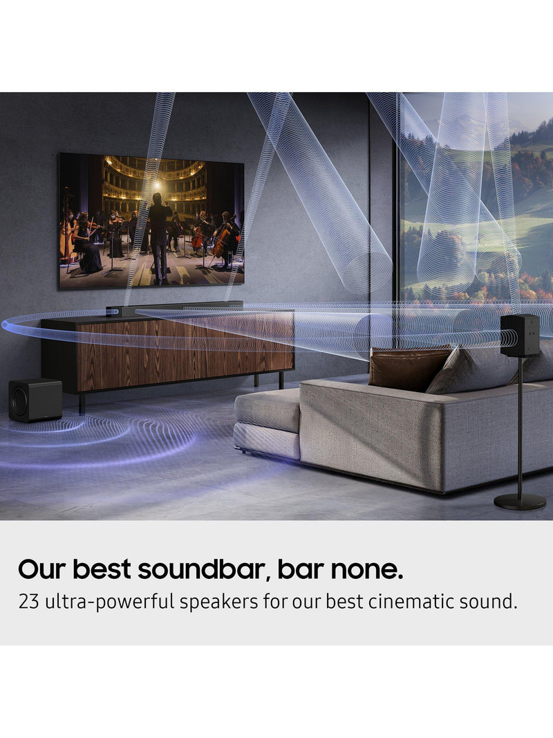 Samsung HW-Q990F soundbar with wireless subwoofer and rear speakers (British brand)