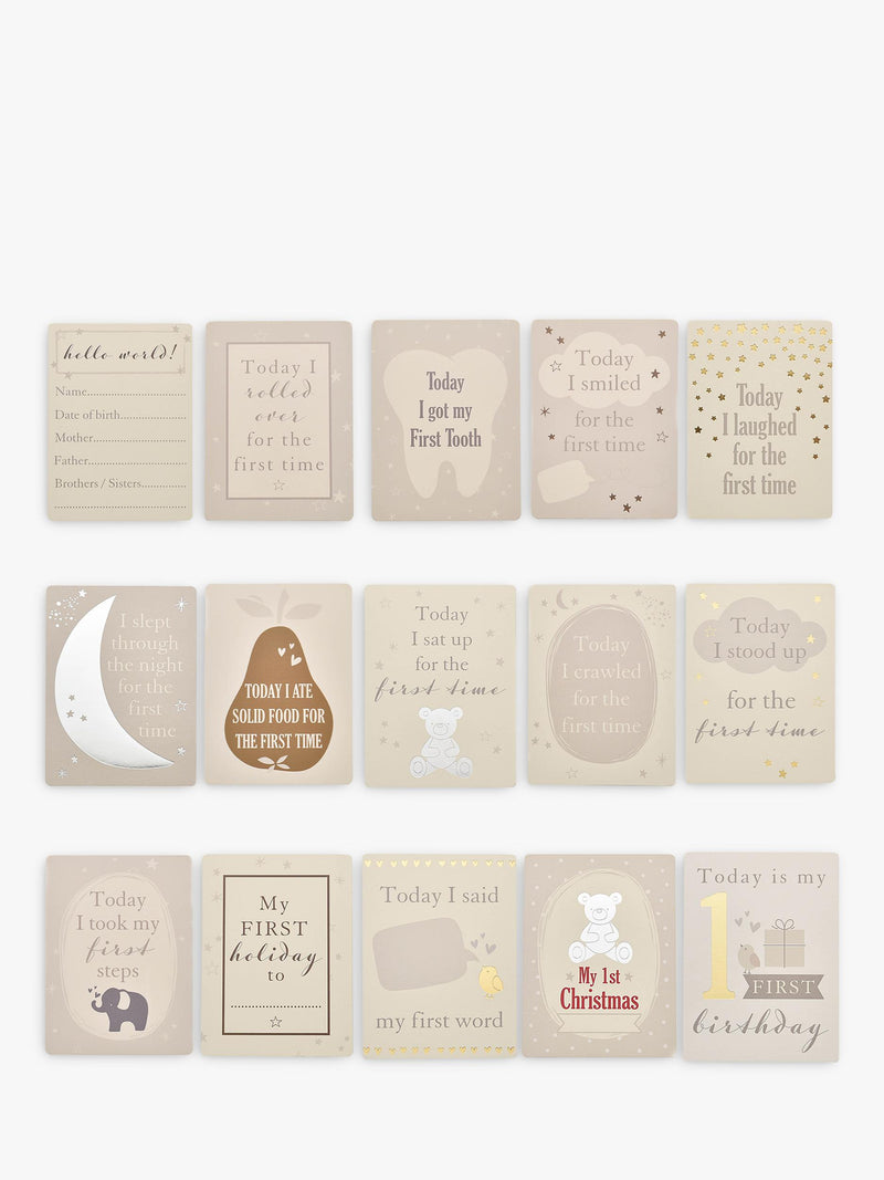 Bambino milestone cards Baby's Firsts set, UK version