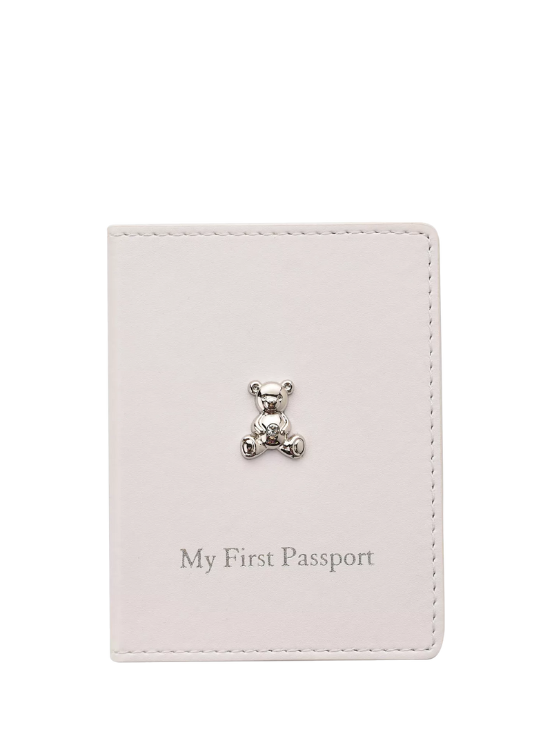 Bambino leatherette passport holder and luggage tag set (British brand)