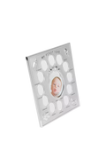 Bambino silver-plated multi-aperture photo frame (British brand)