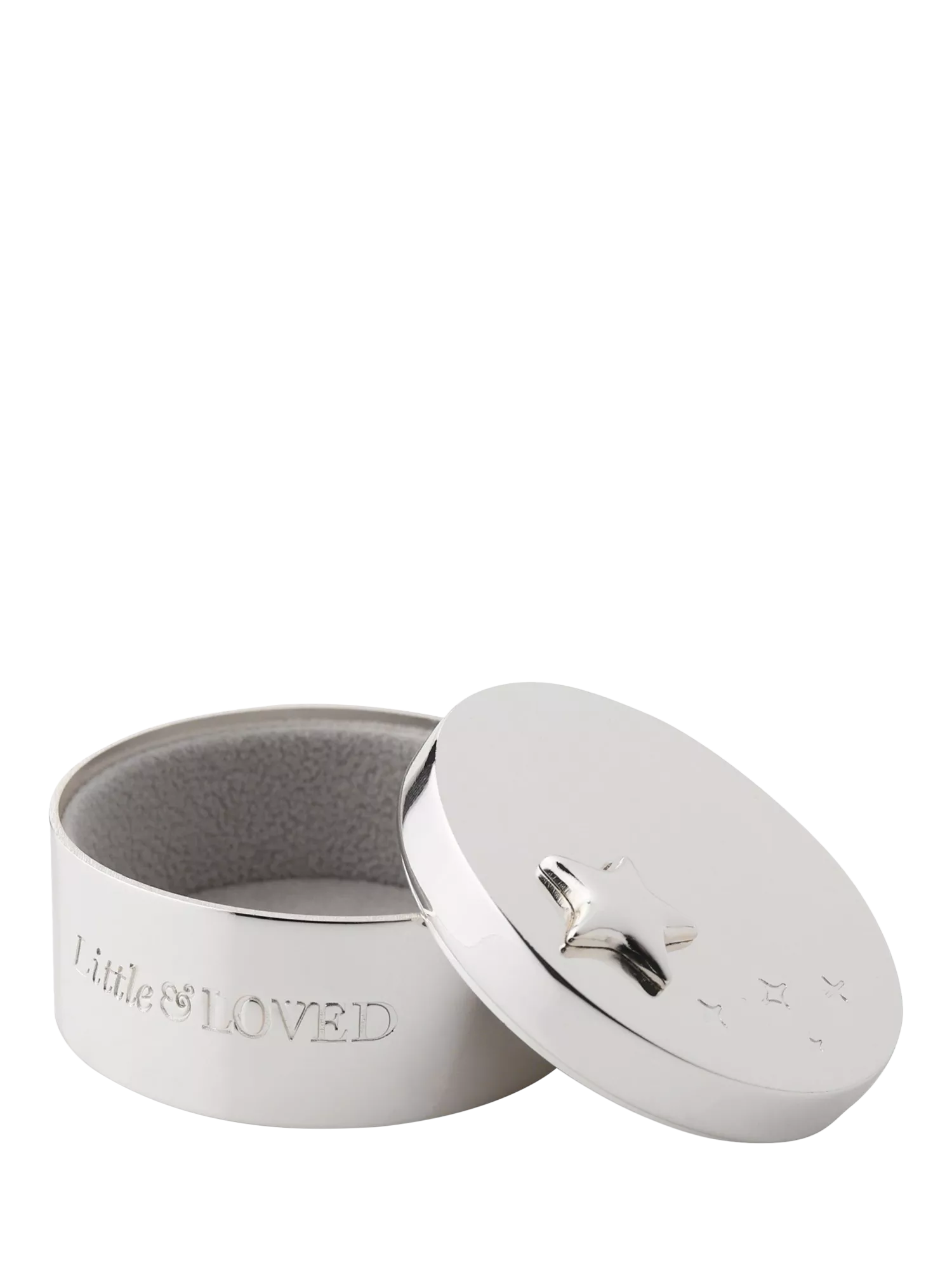 Bambino silver-plated keepsake box engraved Little Loved, UK version