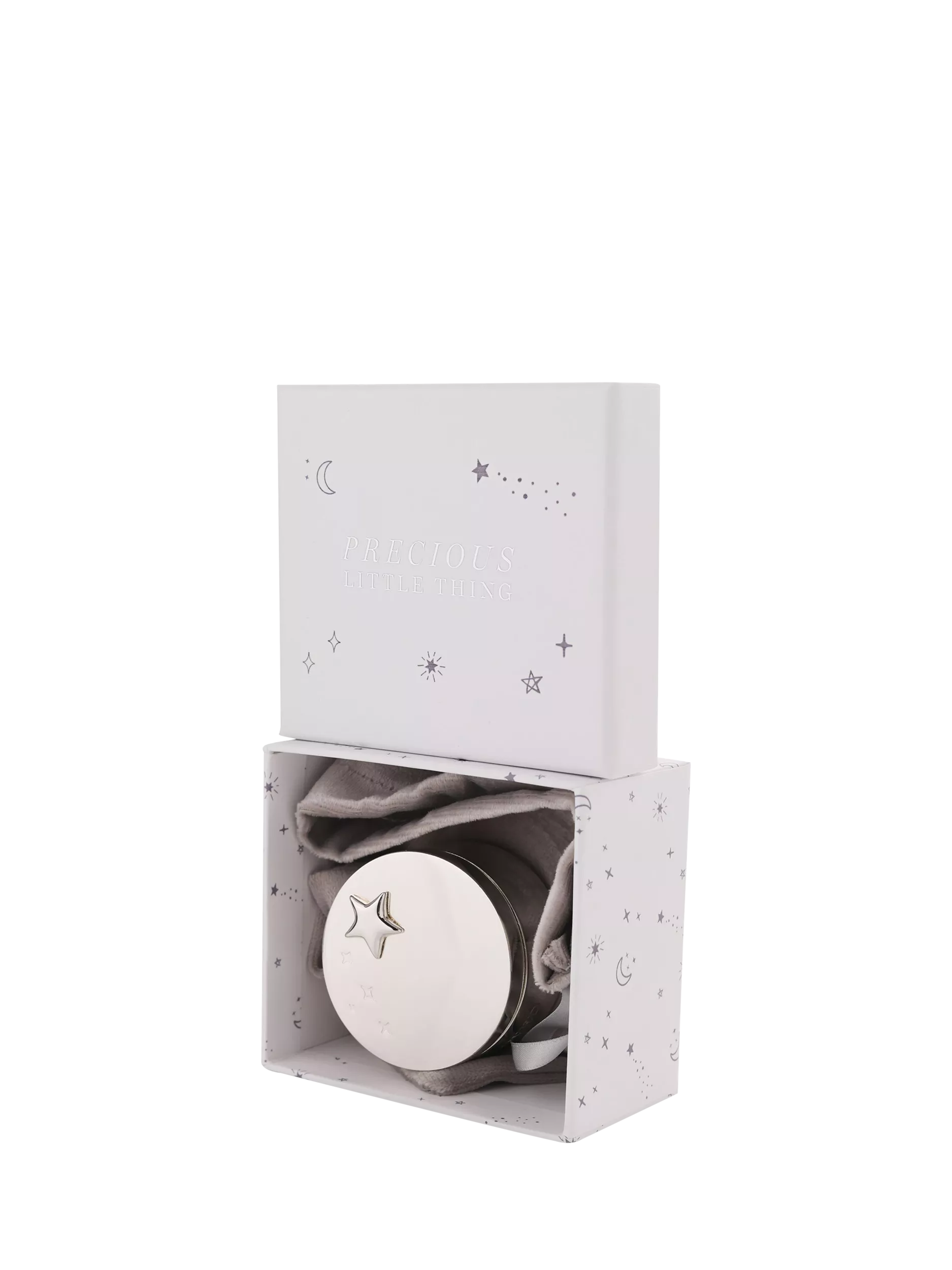 Bambino silver-plated keepsake box engraved Little Loved, UK version
