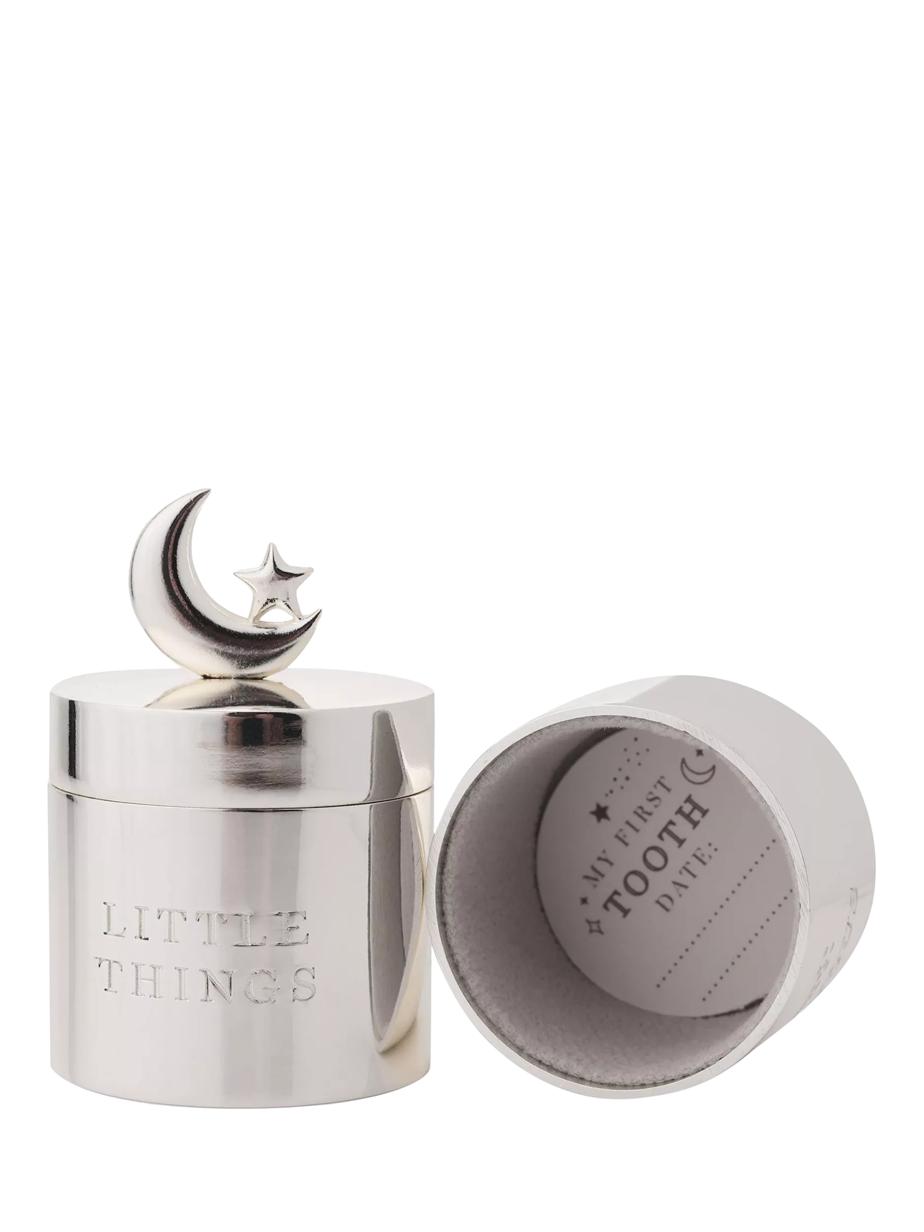 Bambino silver-plated stacking keepsake box with engraving, UK version