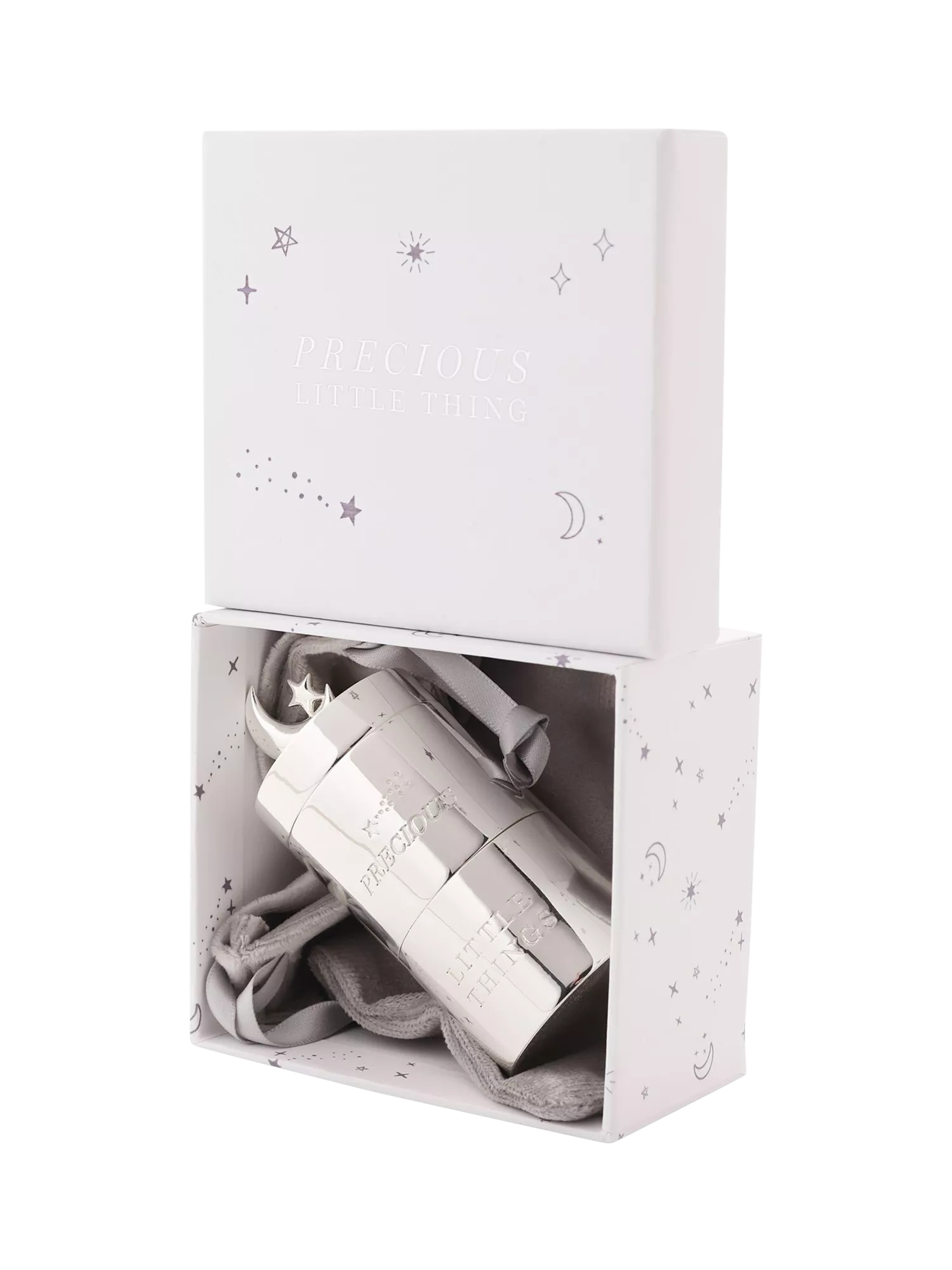 Bambino silver-plated stacking keepsake box with engraving, UK version