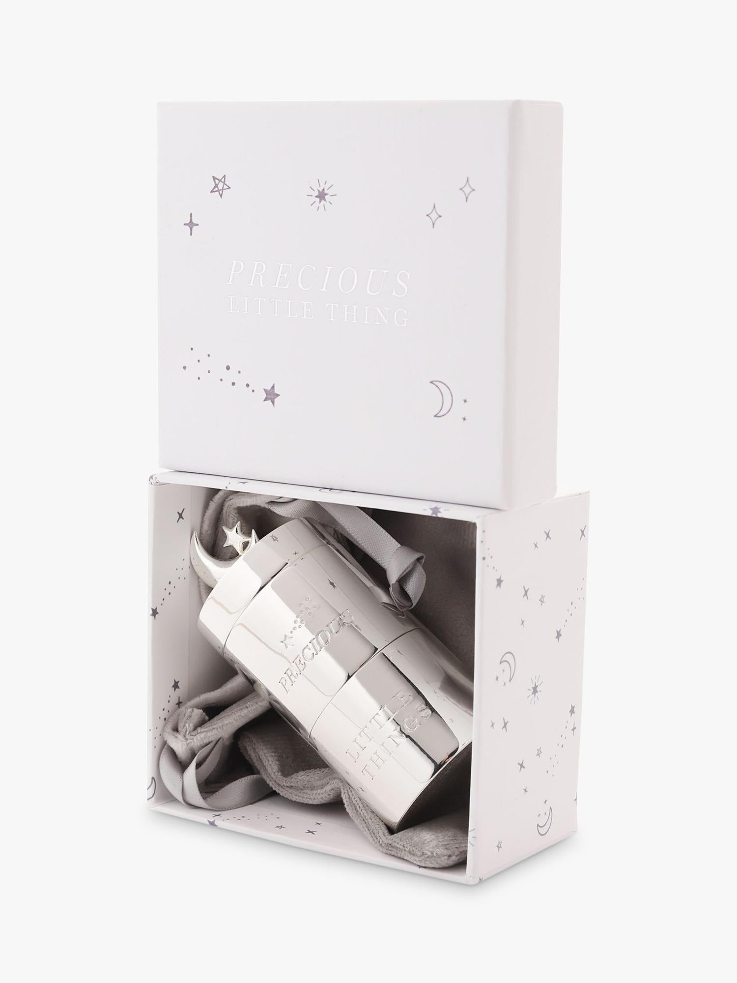 Bambino silver-plated stacking keepsake box with engraving, UK version