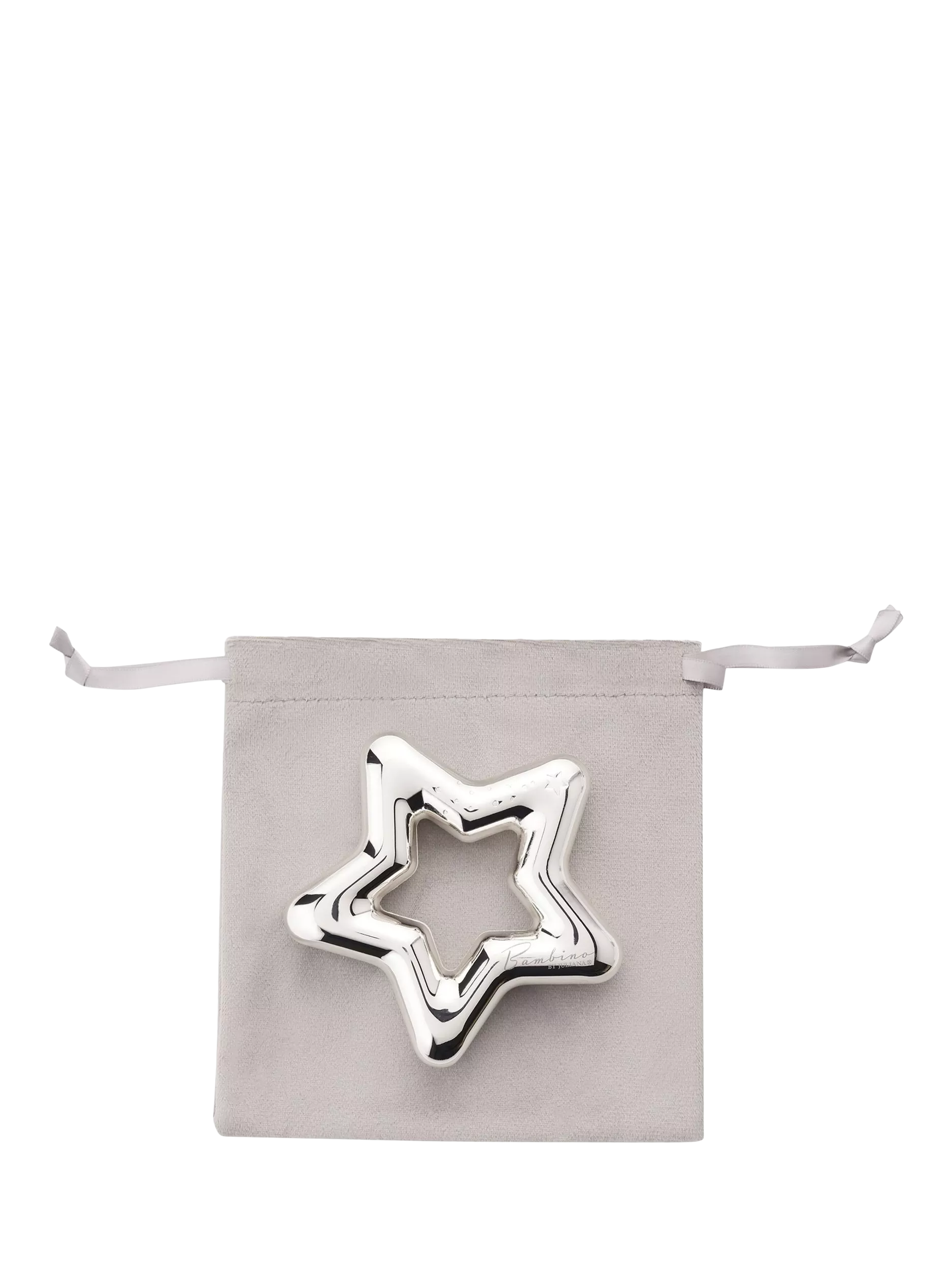Bambino silver-plated star rattle - British product