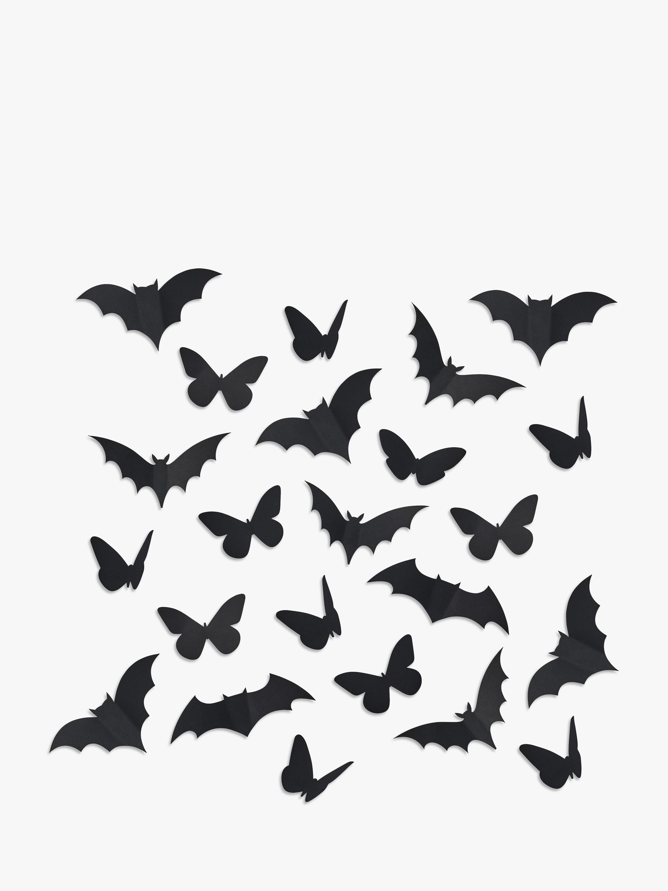 3D Bat and Butterfly Glue-On Decorations Pack of 24