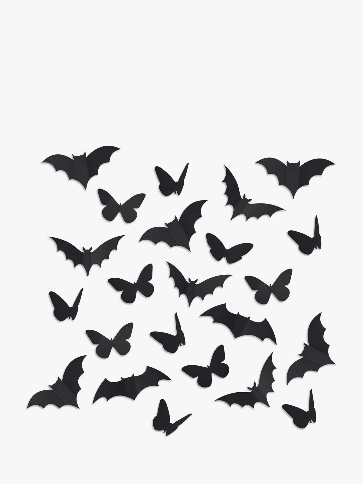 3D Bat and Butterfly Glue-On Decorations Pack of 24
