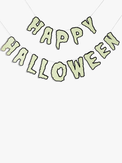 John Lewis Happy Halloween Glow in the Dark Card Banner 200cm- Buy online at McGrocer