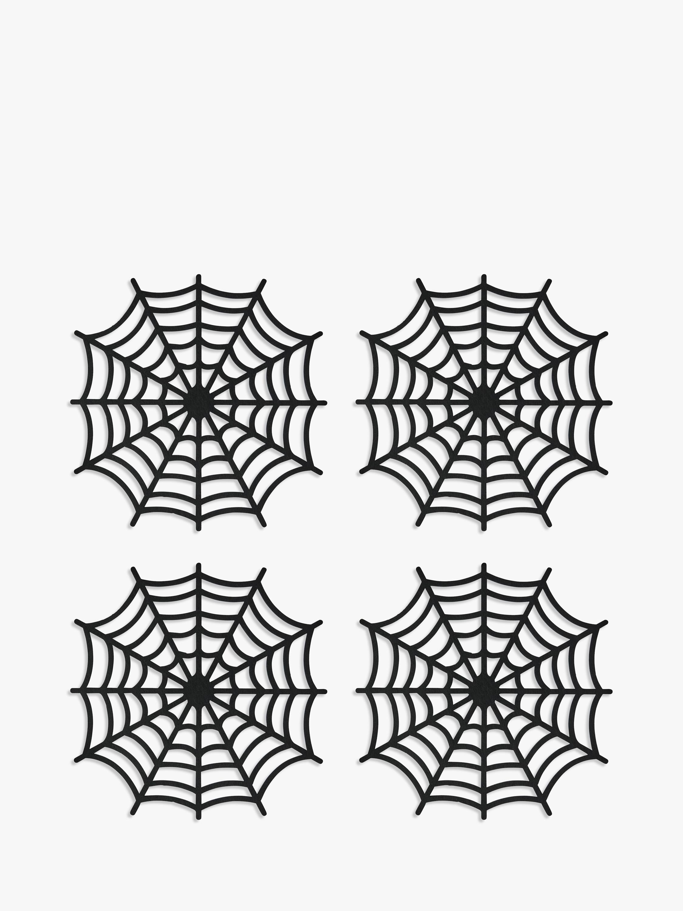 Halloween Cobweb Cut-Out Felt Placemat Set of 4