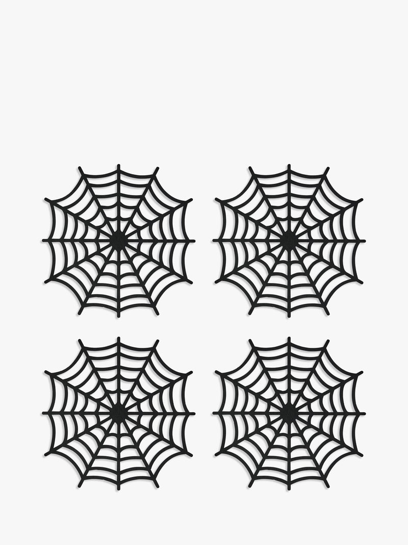 Halloween Cobweb Cut-Out Felt Placemat Set of 4