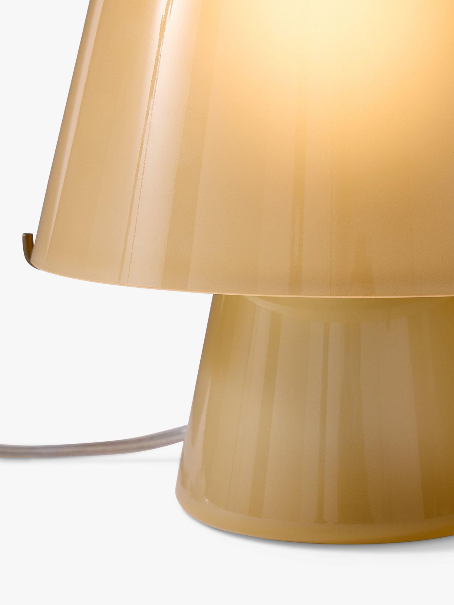 West Elm Gilmore glass mushroom table lamp in champagne - British product