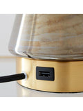 West Elm metallised glass table lamp grey mid, imported from the UK