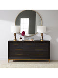 West Elm metallised glass table lamp grey mid, imported from the UK