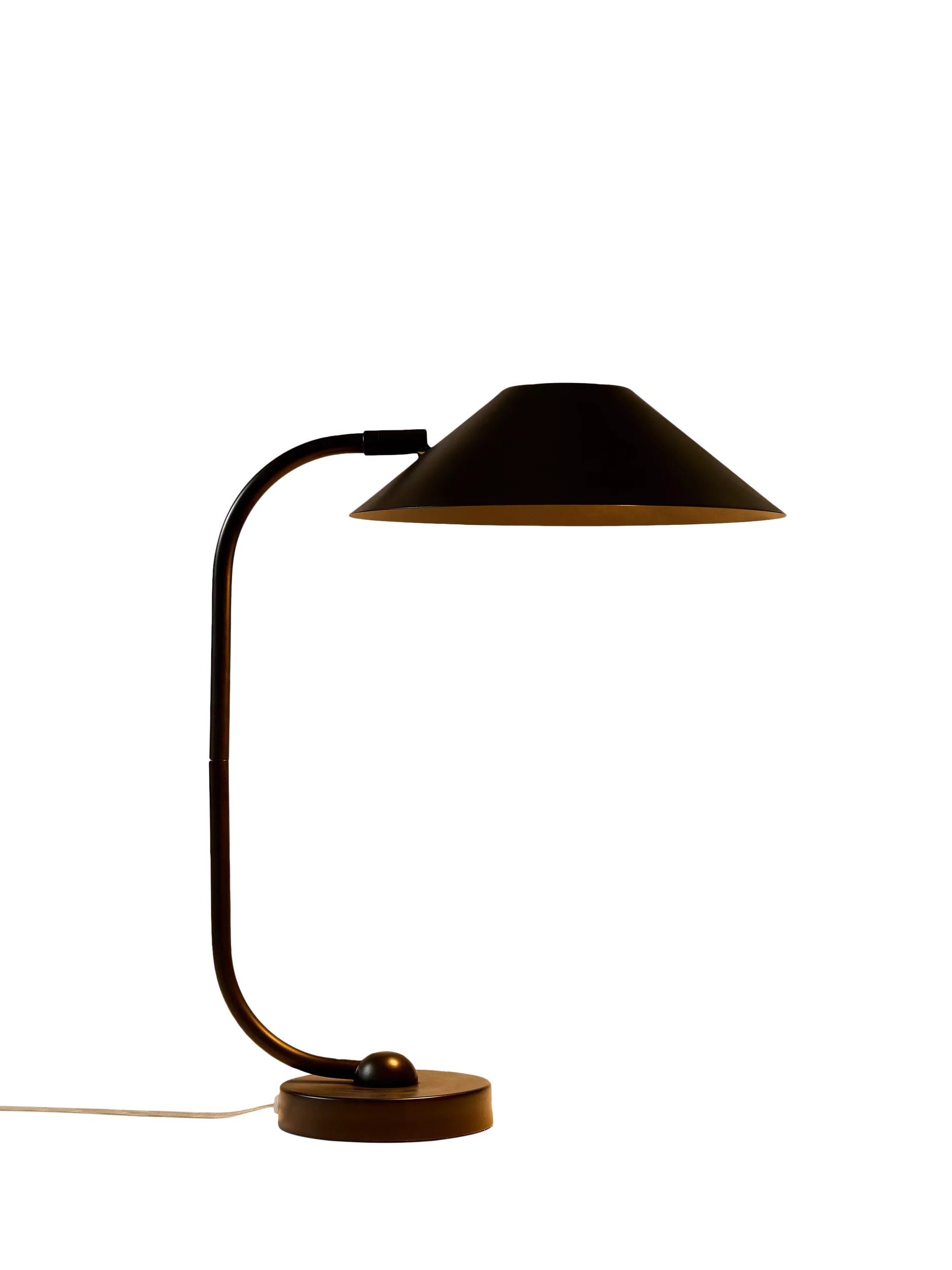 West Elm Shiloh cone table lamp black, UK version