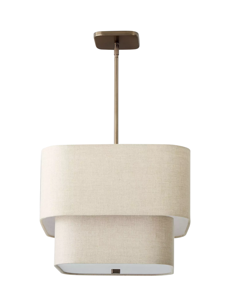 West Elm Aleena pendant ceiling light white natural - British product