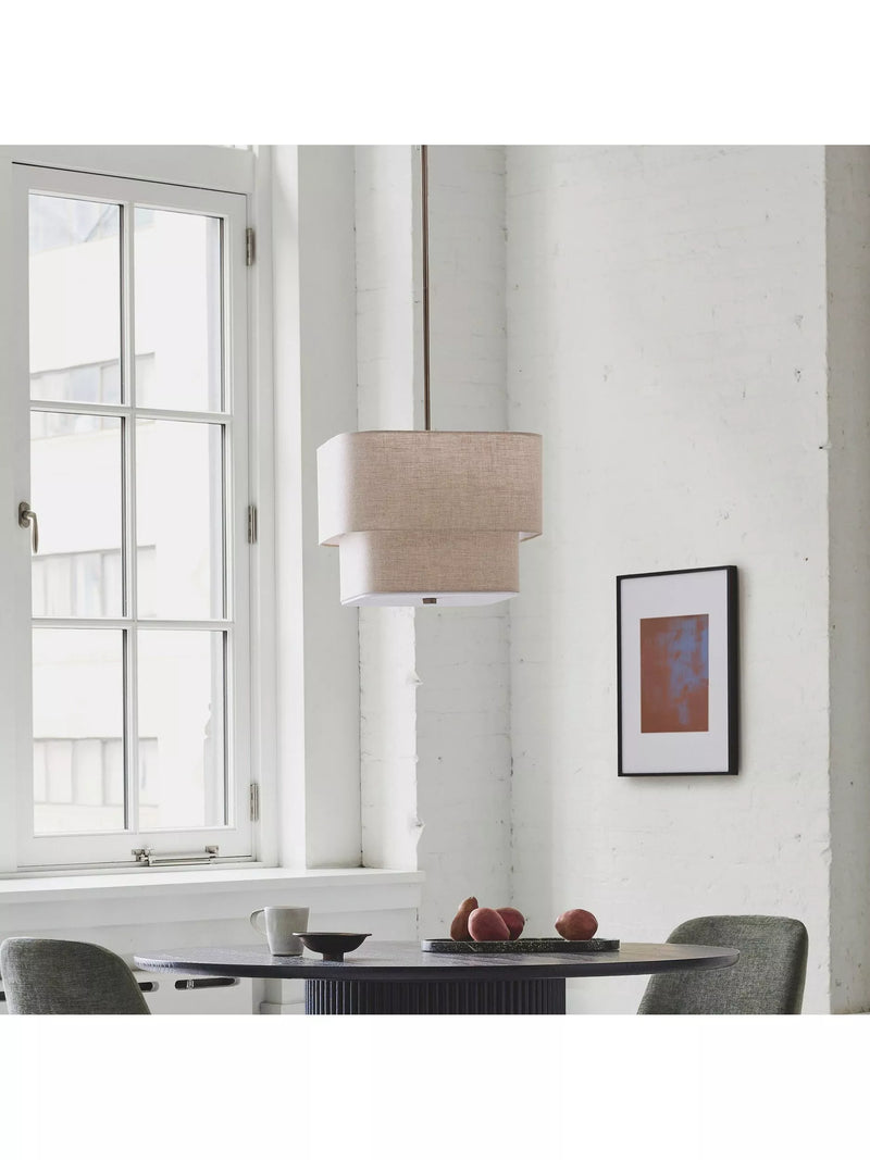 West Elm Aleena pendant ceiling light white natural - British product