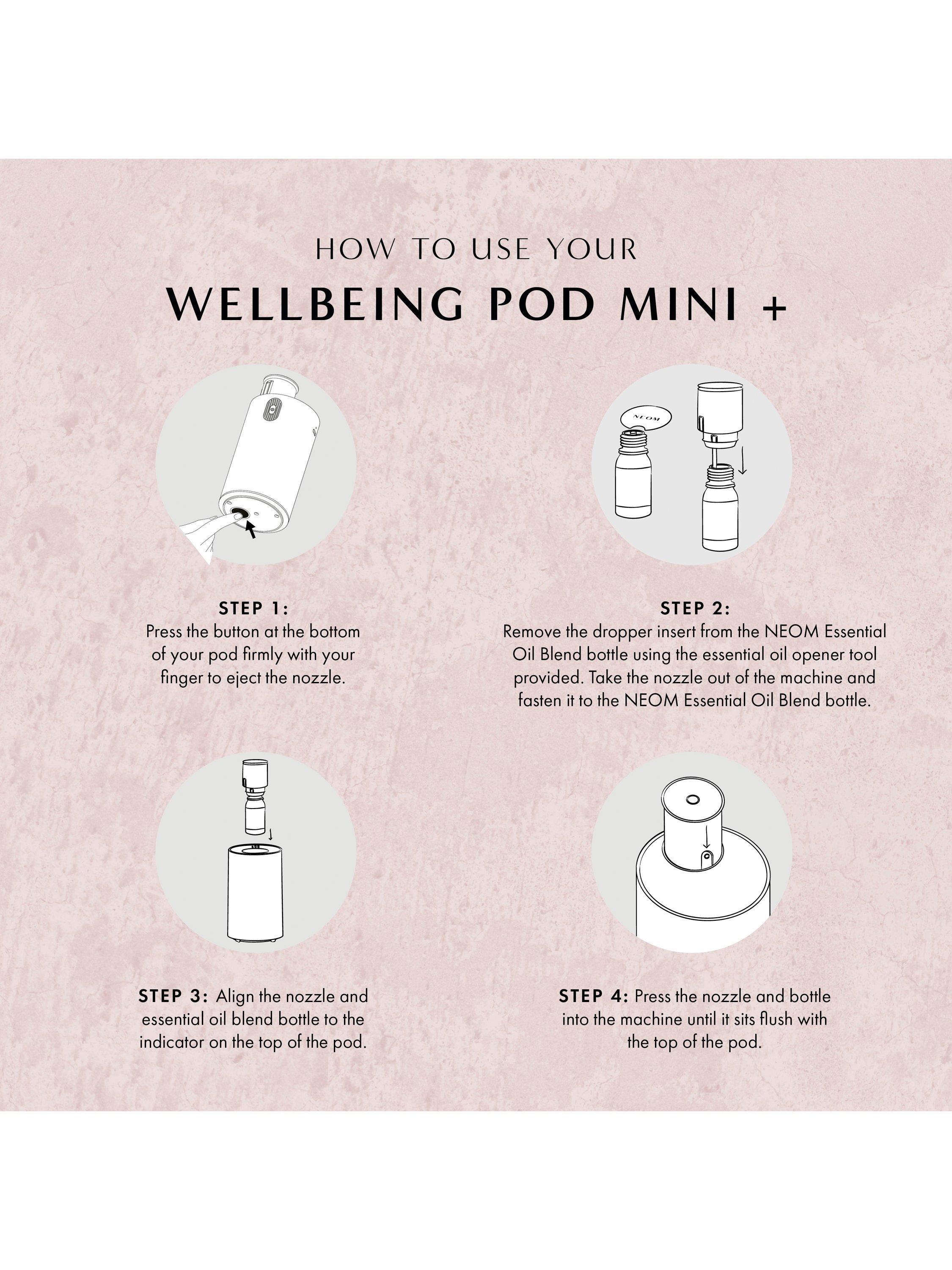 NEOM Wellbeing Pod Mini+ aromatherapy diffuser 10ml, UK version