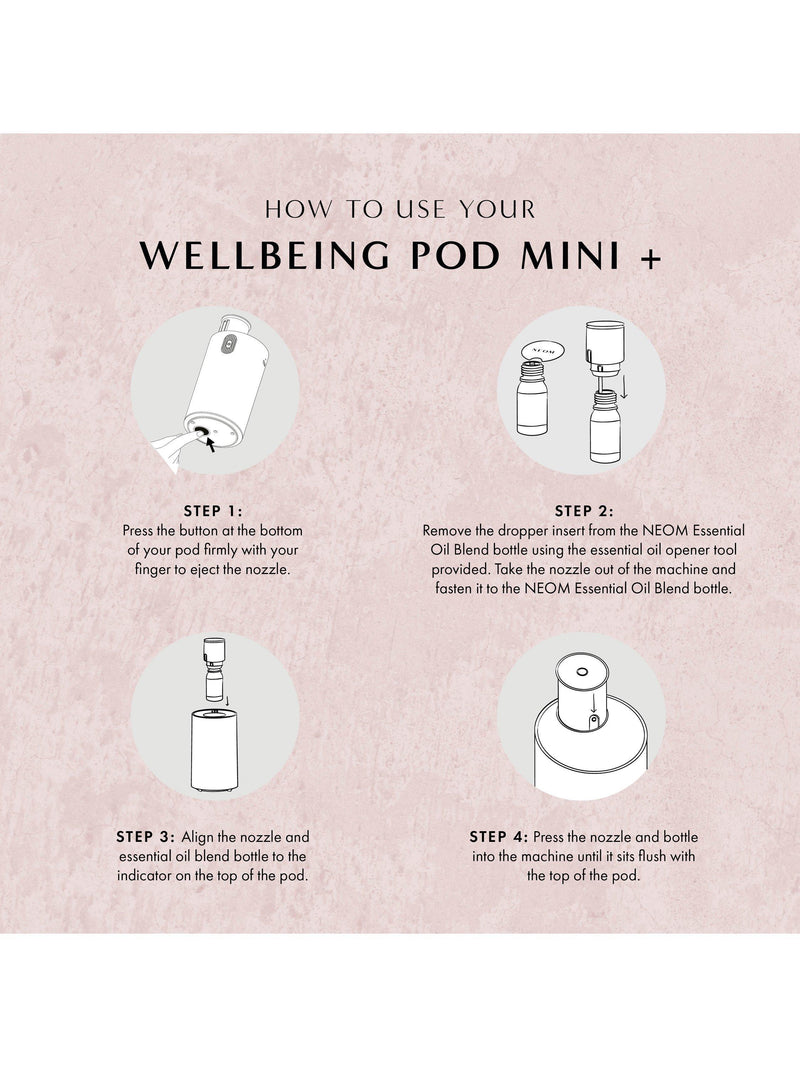 NEOM Wellbeing Pod Mini+ aromatherapy diffuser 10ml, UK version