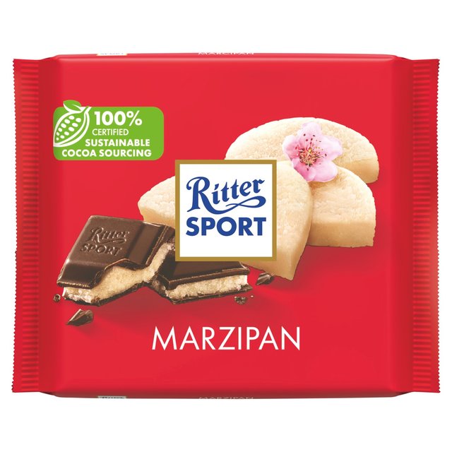 Ritter Sport Marzipan Dark Chocolate   100g