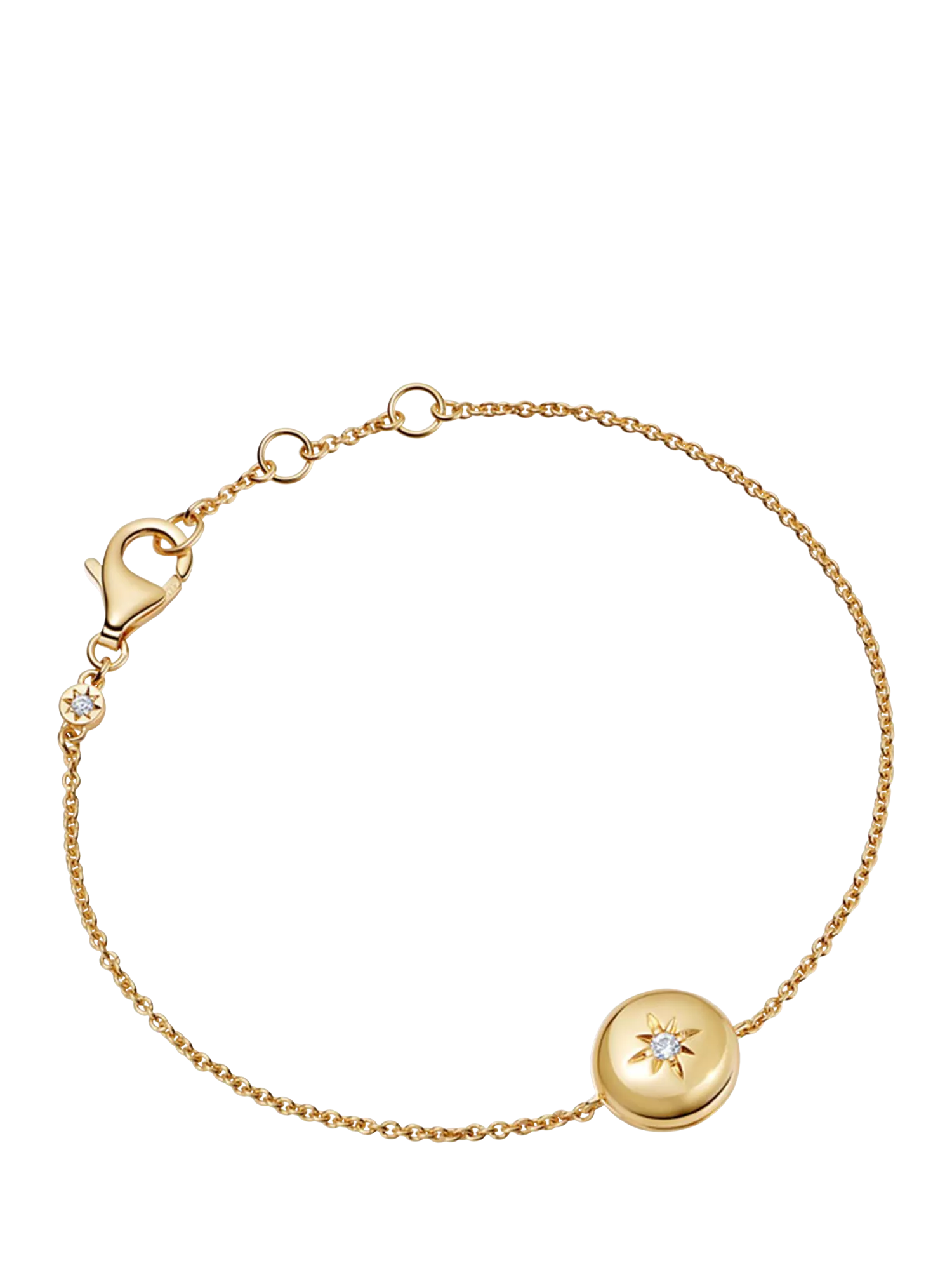 Astley Clarke Sterling Silver Star Set Mini Locket Bracelet