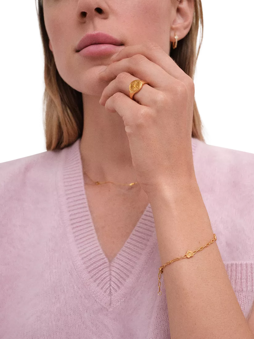 Astley Clarke heart station bracelet gold, imported from the UK