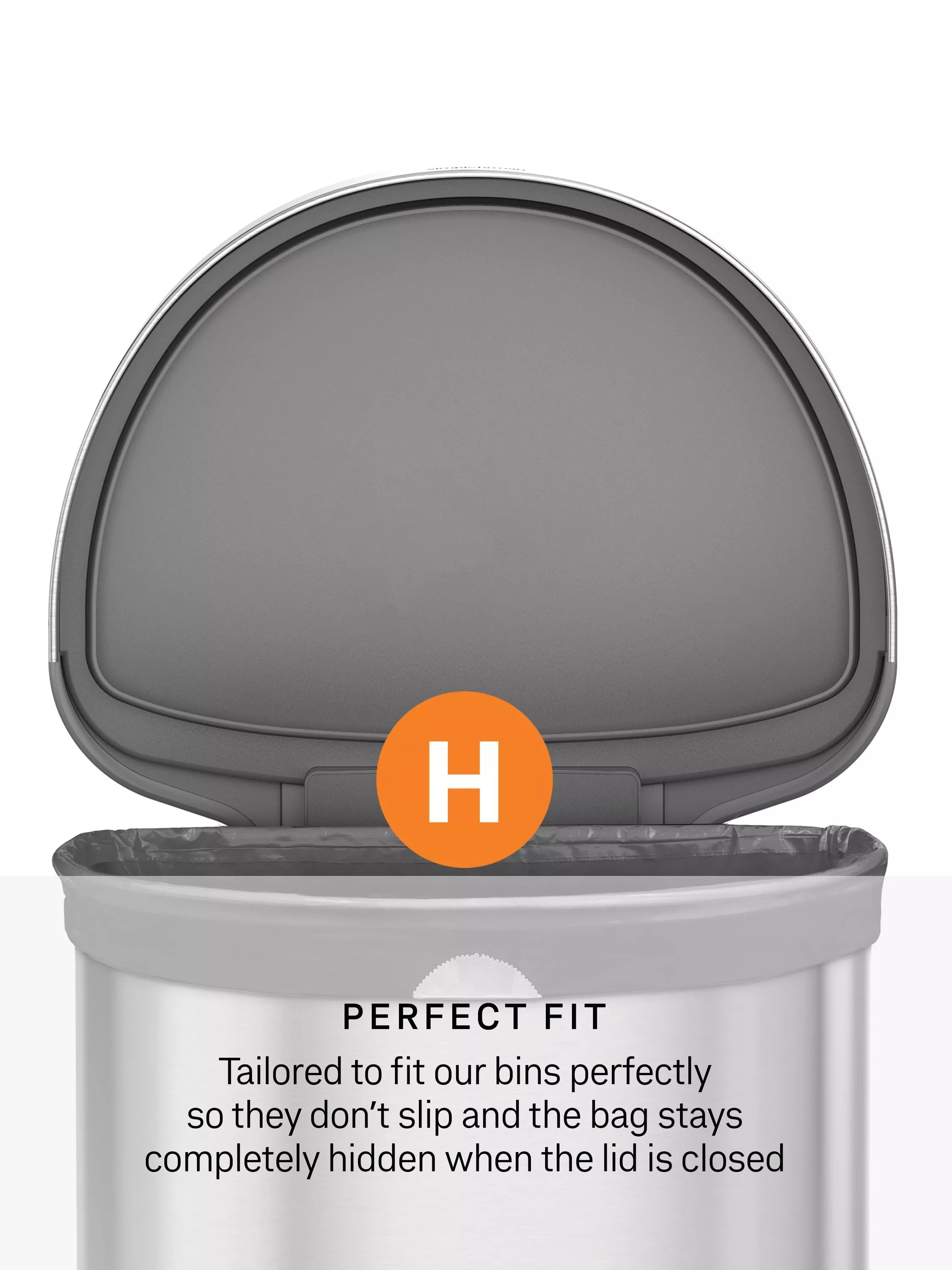 Simplehuman Odorsorb bin liners Code H pack of 40, UK version