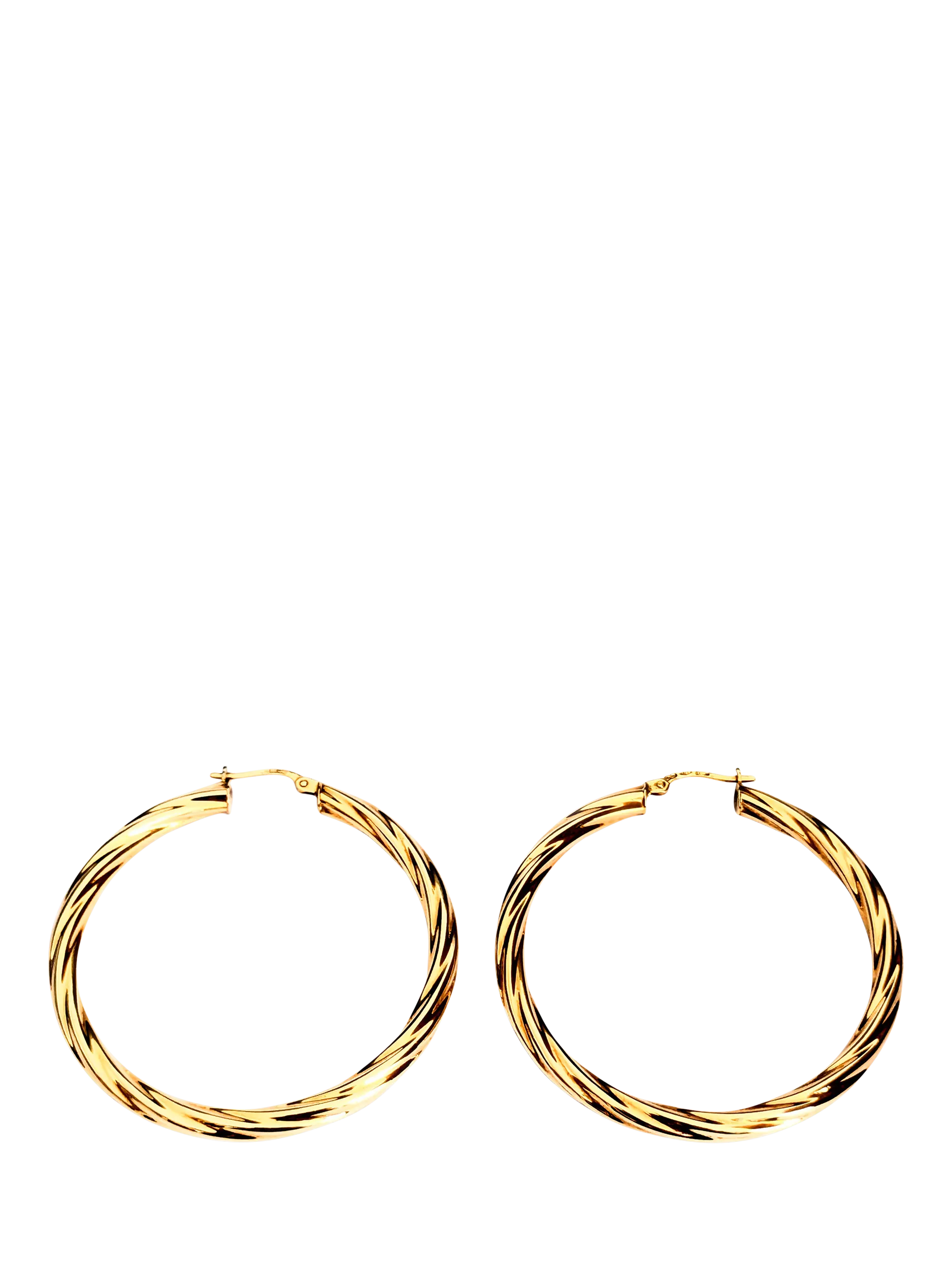 L&T Heirlooms pre-loved gold hoop earrings 4.75cm - British product