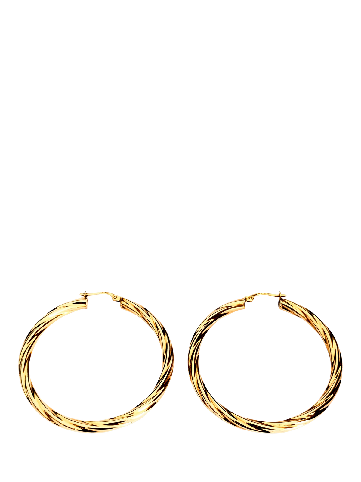 L&T Heirlooms pre-loved gold hoop earrings 4.75cm - British product