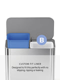 Simplehuman mini recycler pedal bin 15L (British brand)