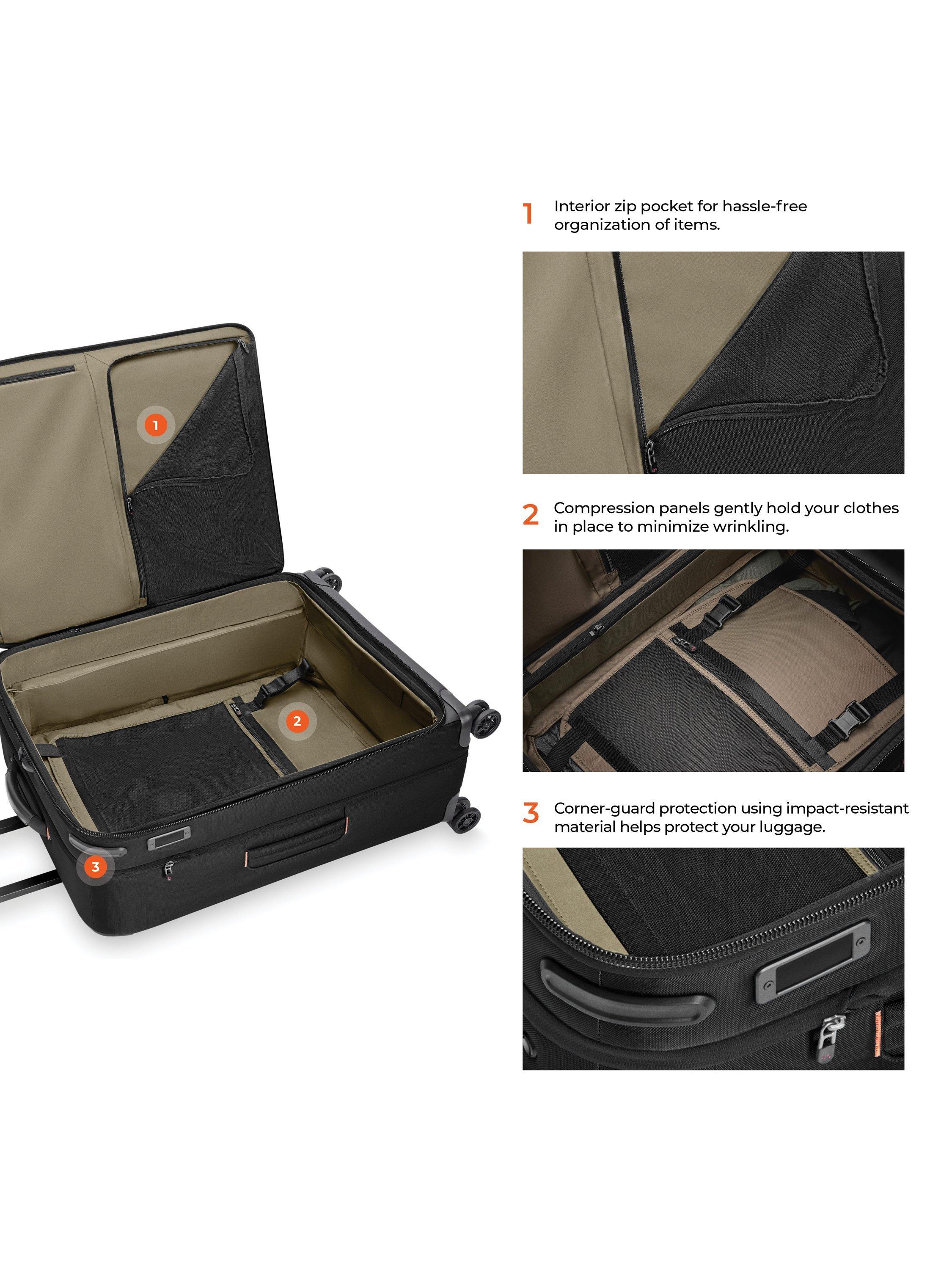 Briggs & Riley ZDX large expandable spinner suitcase, imported from the UK