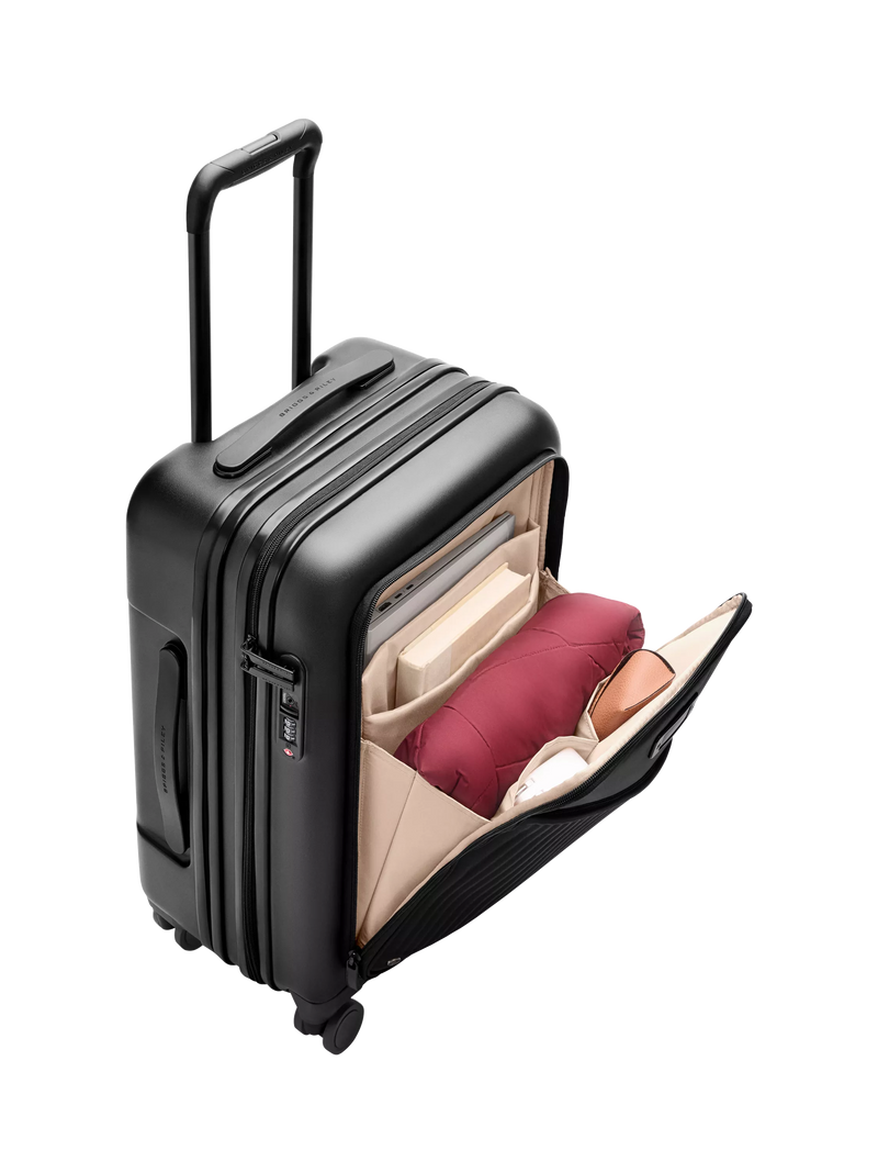 Briggs & Riley Sympatico expandable spinner suitcase 55L black, imported from the UK