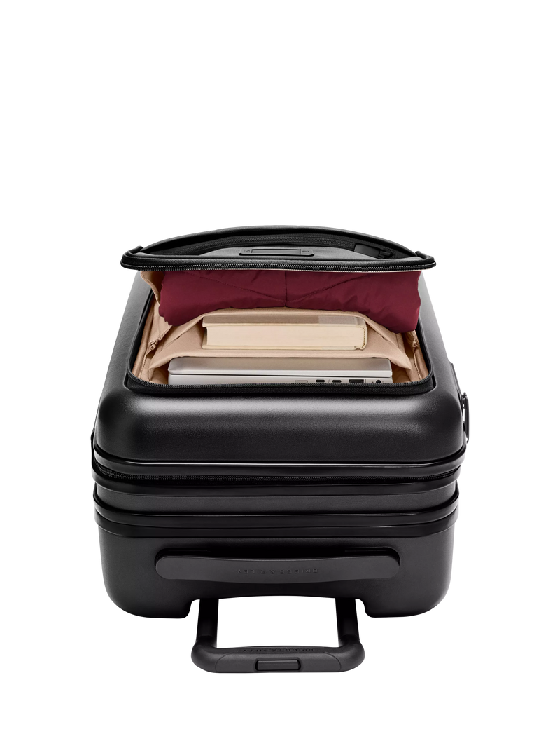Briggs & Riley Sympatico expandable spinner suitcase 55L black, imported from the UK