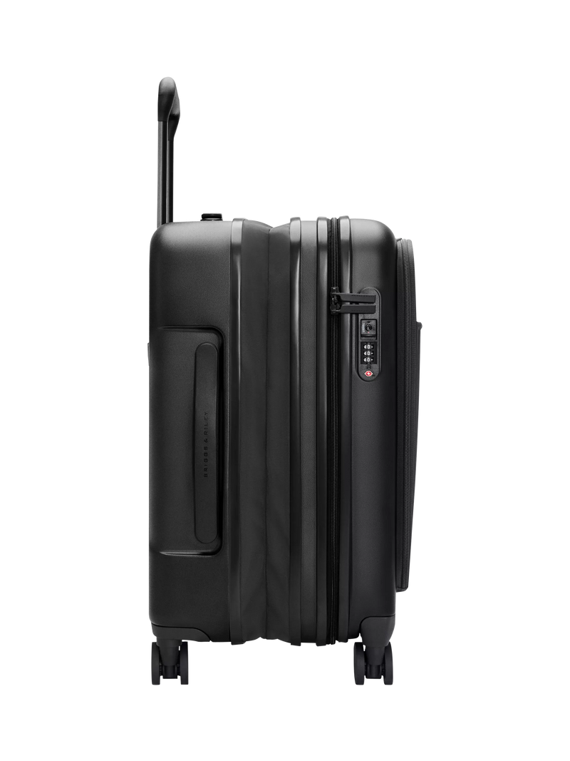 Briggs & Riley Sympatico expandable spinner suitcase 55L black, imported from the UK