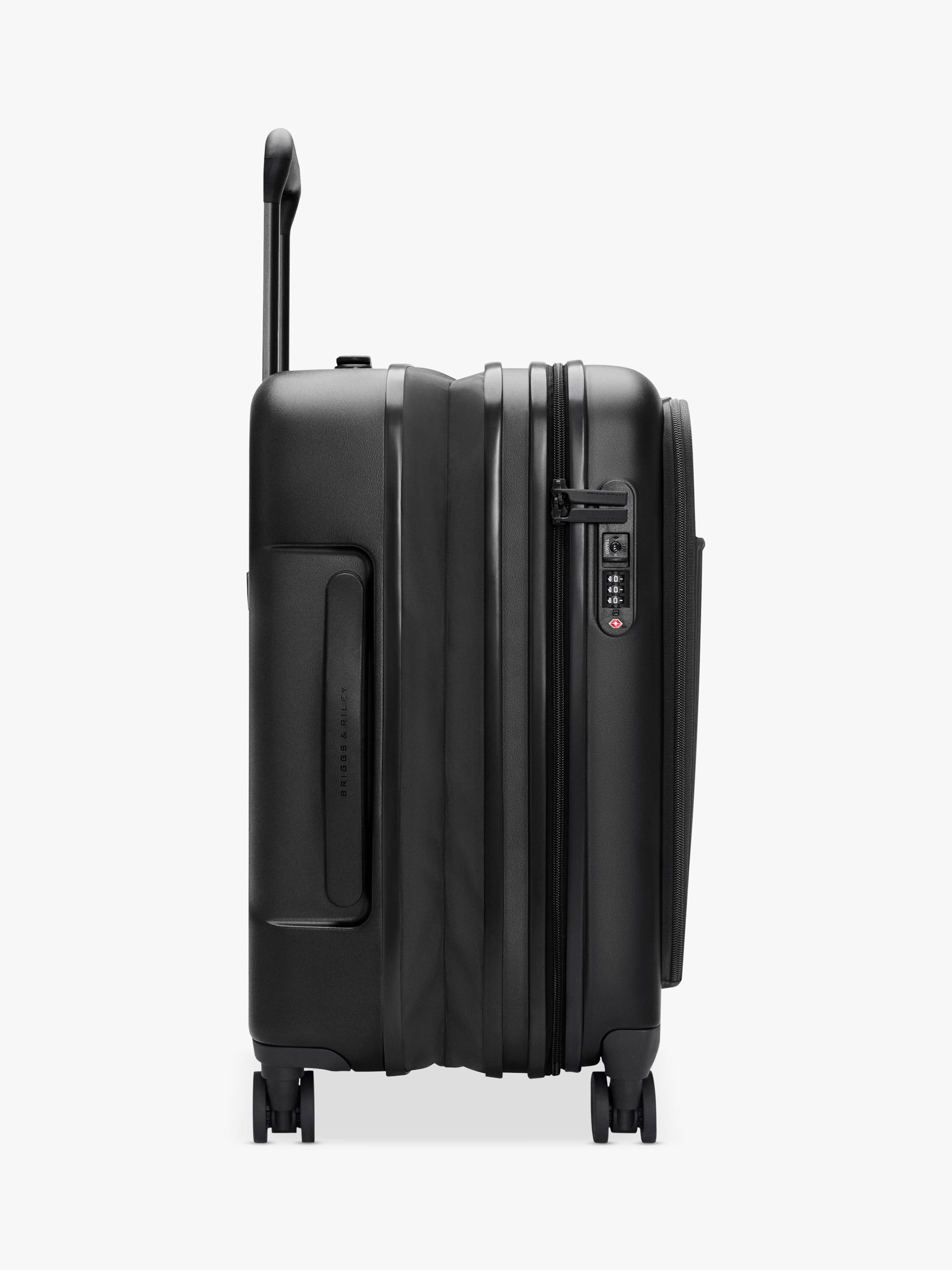 Briggs & Riley Sympatico expandable spinner suitcase 55L black, imported from the UK