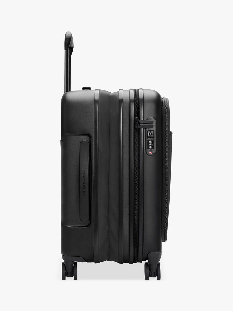 Briggs & Riley Sympatico expandable spinner suitcase 55L black, imported from the UK