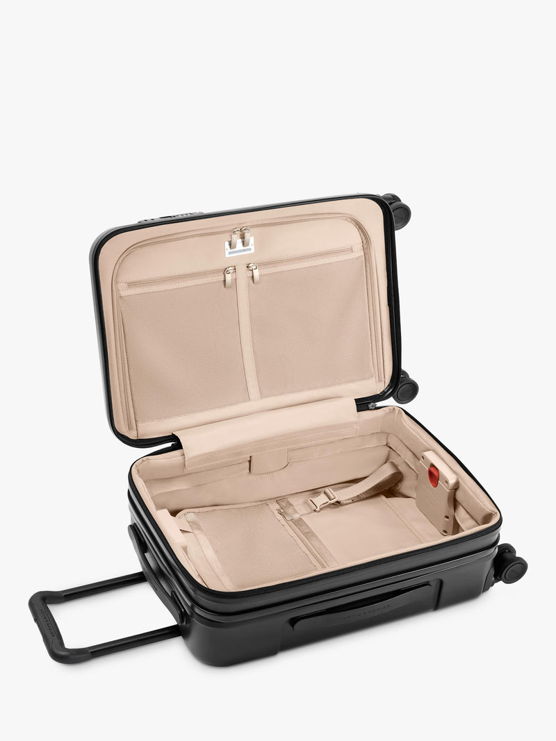 Briggs & Riley Sympatico expandable spinner suitcase 55L black, imported from the UK