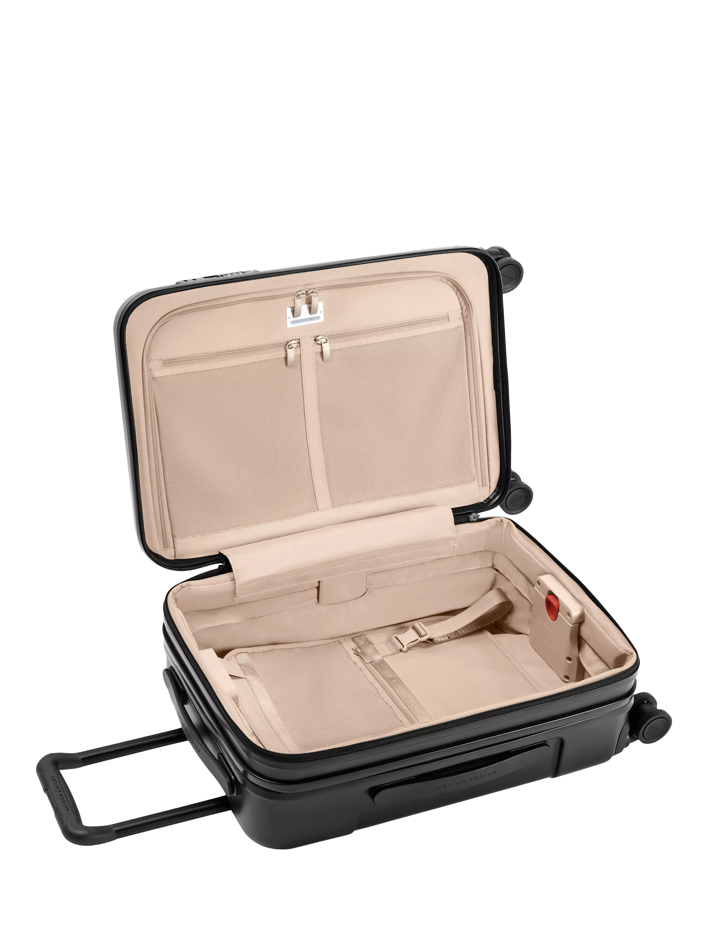 Briggs & Riley Sympatico expandable spinner suitcase 55L black, imported from the UK