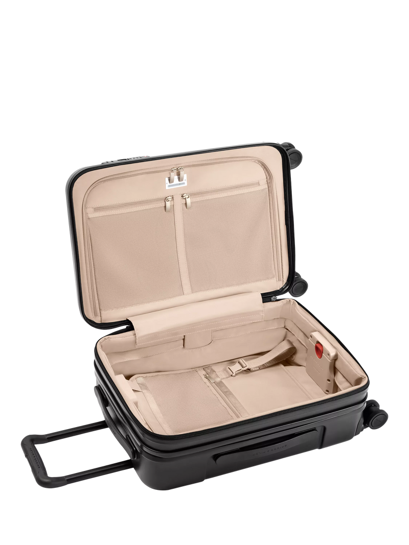 Briggs & Riley Sympatico expandable spinner suitcase 55L black, imported from the UK